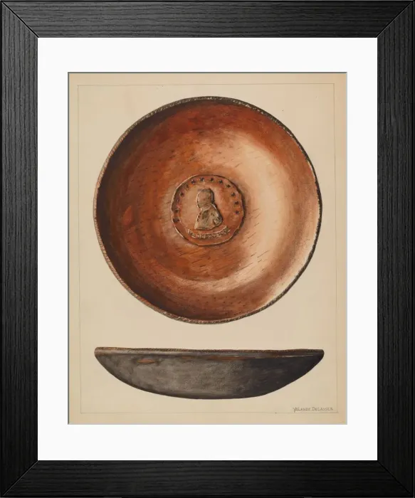 Framed Print : Plate, c. 1937. Creator: Yolande Delasser