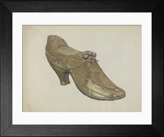 Framed Print : Shoe Shop Sign, c. 1937. Creator: Alfred Denghausen Framed Print : Shoe Shop Sign, c. 1937. Creator: Alfred Denghausen