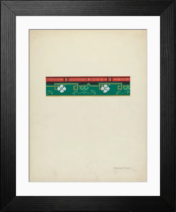 Framed Print : Wallpaper Border, c. 1940. Creator: Walter Doran Framed Print : Wallpaper Border, c. 1940. Creator: Walter Doran