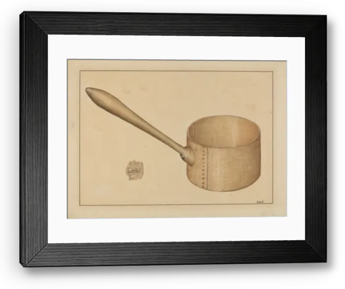 Framed Print : Shaker Wooden Dipper, 1935 / 1942. Creator: Adelaide Dyball Framed Print : Shaker Wooden Dipper, 1935 / 1942. Creator: Adelaide Dyball