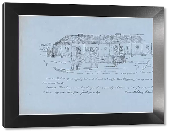 Scene at Poona Military School, November 1853. November 1853. Creator: Anon
