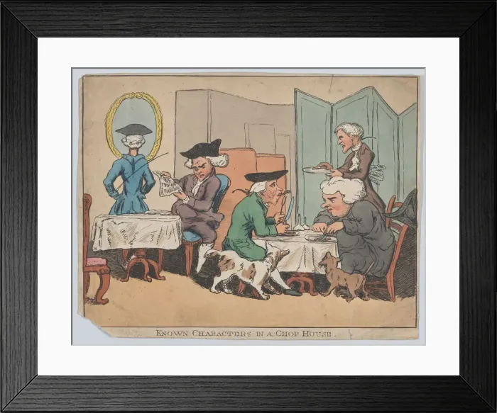 Framed Print : Known Characters in a Chop House, 1800-1820. 1800-1820. Creator: Anon Framed Print : Known Characters in a Chop House, 1800-1820. 1800-1820. Creator: Anon