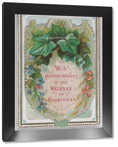 Valentine - Mechanical wreath, ca. 1875. ca. 1875. Creator: Anon