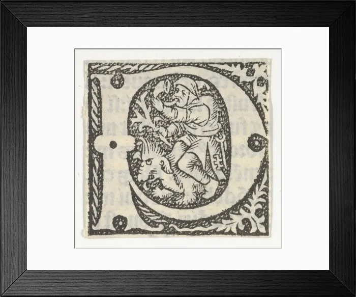 Framed Print : Decorated Roman alphabet, ca. 1499. ca. 1499. Creator: Anon Framed Print : Decorated Roman alphabet, ca. 1499. ca. 1499. Creator: Anon