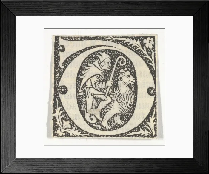 Framed Print : Decorated Roman alphabet, ca. 1499. ca. 1499. Creator: Anon Framed Print : Decorated Roman alphabet, ca. 1499. ca. 1499. Creator: Anon