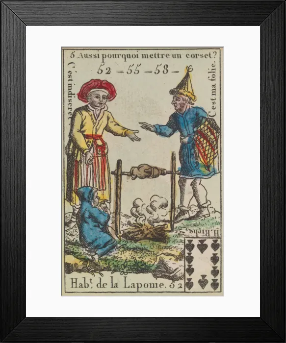 Framed Print : Hab.t de la Laponie from Playing Cards (for Quartets) Costumes des Peuples Etrangers... 1700-1799. Creator: Anon Framed Print : Hab.t de la Laponie from Playing Cards (for Quartets) Costumes des Peuples Etrangers... 1700-1799. Creator: Anon