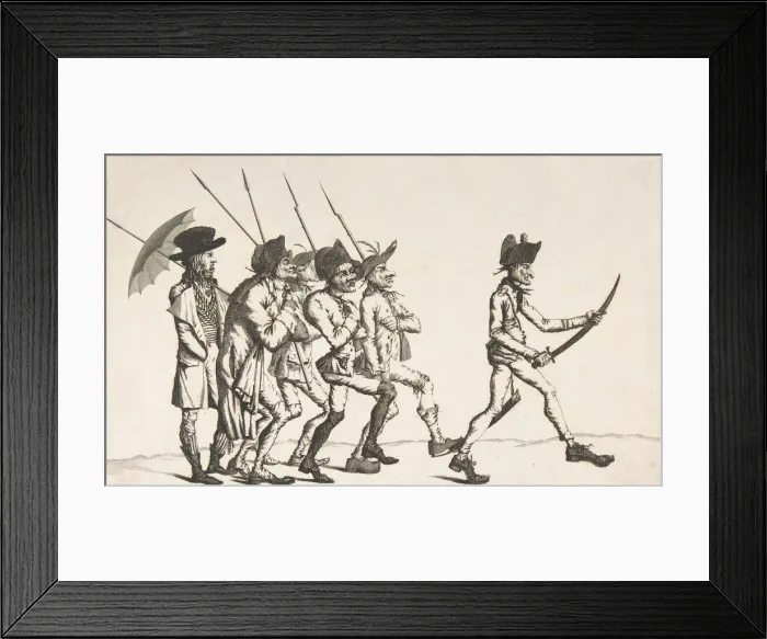 Framed Print : The Popes Advance Guard or the Incroyable'in Rome (Avant garde du pape, ou... late 18th century. Creator: Anon) Framed Print : The Popes Advance Guard or the Incroyable'in Rome (Avant garde du pape, ou... late 18th century. Creator: Anon)