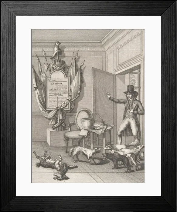 Framed Print : Lequel Faut-il Donner?, 1797. 1797. Creator: Anon Framed Print : Lequel Faut-il Donner?, 1797. 1797. Creator: Anon