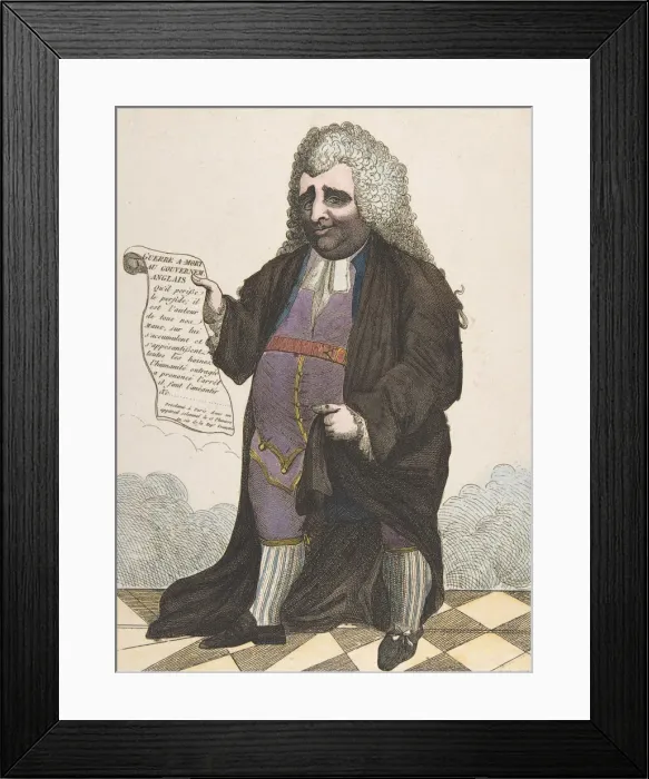 Framed Print : It is Not Going Well For Us: A Member of Parliament Reading the News of the Frenc... February 1798. Creator: Anon Framed Print : It is Not Going Well For Us: A Member of Parliament Reading the News of the Frenc... February 1798. Creator: Anon