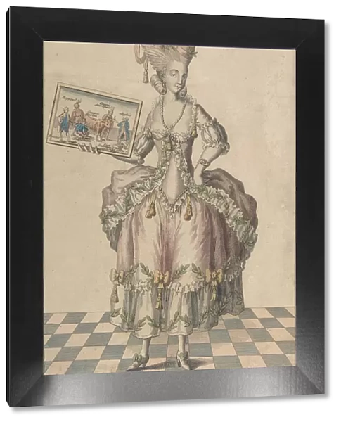 Robe ala Circassienne Garnie ala Chartres: la Coeffure de meme, Avec le Tableau des Eve... 1770s. Creator: Anon