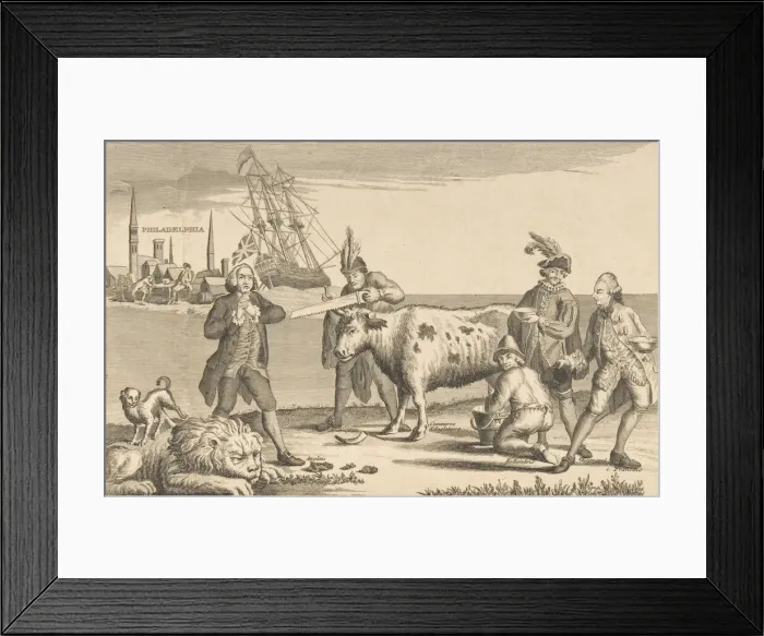 Framed Print : Mal Lui Veut Mal Lui Tourne Dit Le Bonne Homme Richard, ca. 1780. ca. 1780. Creator: Anon Framed Print : Mal Lui Veut Mal Lui Tourne Dit Le Bonne Homme Richard, ca. 1780. ca. 1780. Creator: Anon