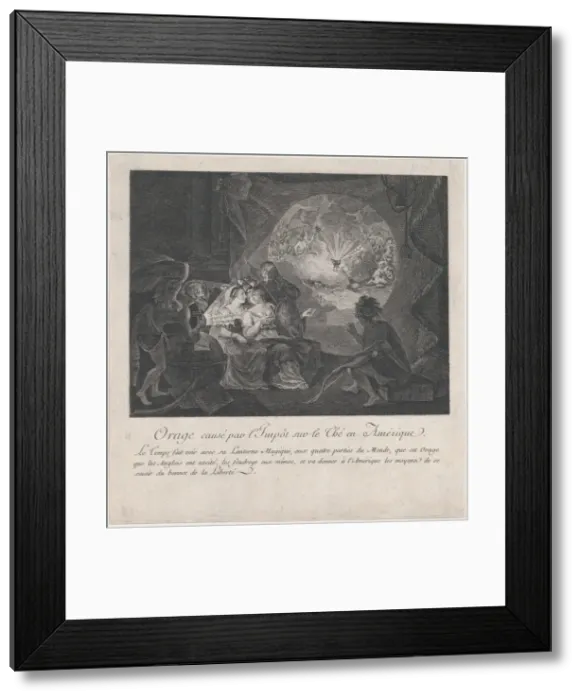 Framed Print : Orage causepar l Impot sur le Theen Amerique, ca. 1775. ca. 1775. Creator: Anon Framed Print : Orage causepar l Impot sur le Theen Amerique, ca. 1775. ca. 1775. Creator: Anon