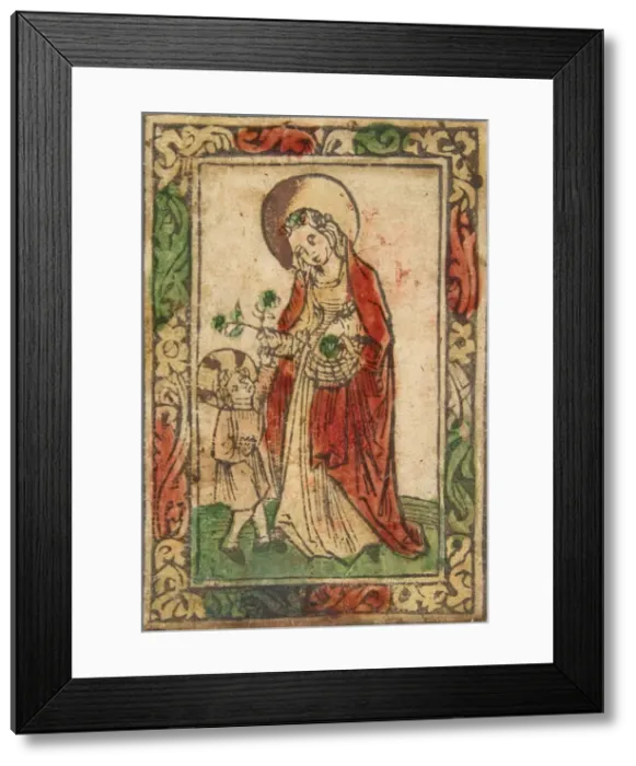 Framed Print : St. Dorothea, 15th century. 15th century. Creator: Anon Framed Print : St. Dorothea, 15th century. 15th century. Creator: Anon