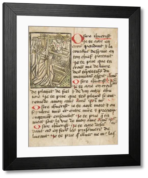 Framed Print : Mass of St. Gregory, 15th century. 15th century. Creator: Anon Framed Print : Mass of St. Gregory, 15th century. 15th century. Creator: Anon