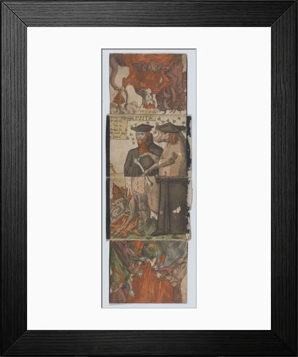 Framed Print : Metamorphic picture, 16th century. 16th century. Creator: Anon