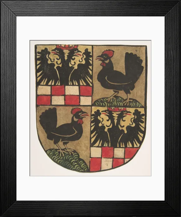 Framed Print : Arms of the Counts of Botenlauben, 1480-1500. 1480-1500. Creator: Anon Framed Print : Arms of the Counts of Botenlauben, 1480-1500. 1480-1500. Creator: Anon