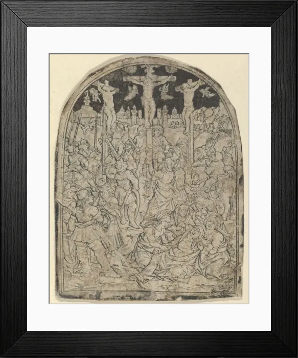 Framed Print : Crucifixion, 1450-75. 1450-75. Creator: Anon Framed Print : Crucifixion, 1450-75. 1450-75. Creator: Anon