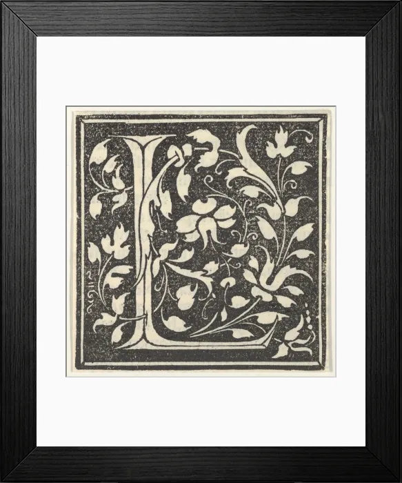 Framed Print : Initial letter L, ca. 1495. ca. 1495. Creator: Anon Framed Print : Initial letter L, ca. 1495. ca. 1495. Creator: Anon