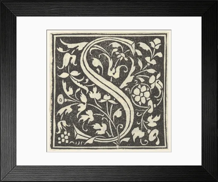 Framed Print : Initial letter S, ca. 1495. ca. 1495. Creator: Anon Framed Print : Initial letter S, ca. 1495. ca. 1495. Creator: Anon