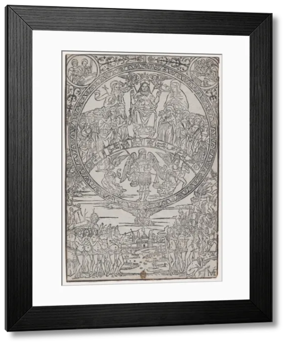 Framed Print : The Last Judgment, 15th century. 15th century. Creator: Anon Framed Print : The Last Judgment, 15th century. 15th century. Creator: Anon