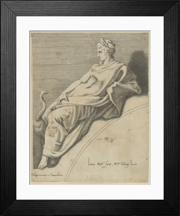 Framed Print : Juno (from The Muses and the Three Great Goddesses), 1540-56. 1540-56. Creator: Anon Framed Print : Juno (from The Muses and the Three Great Goddesses), 1540-56. 1540-56. Creator: Anon