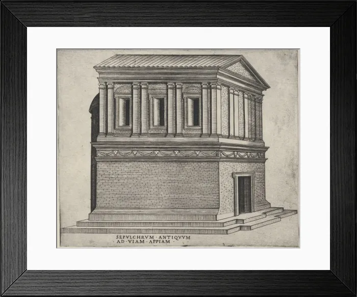 Framed Print : Sepulchrum Antiquum Ad Viam Appiam, ca. 1550-60. ca. 1550-60. Creator: Anon Framed Print : Sepulchrum Antiquum Ad Viam Appiam, ca. 1550-60. ca. 1550-60. Creator: Anon
