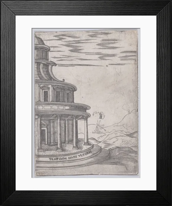 Framed Print : Templum Iovis Ultoris (Views of Ancient Roman Temples and Arches), 1535-40. 1535-40. Creator: Anon Framed Print : Templum Iovis Ultoris (Views of Ancient Roman Temples and Arches), 1535-40. 1535-40. Creator: Anon