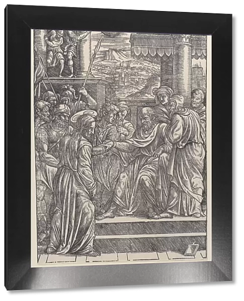 Christ before Pilate, from a series of sixteen prints of the Passion of Christ, 1538. 1538. Creator: Anon