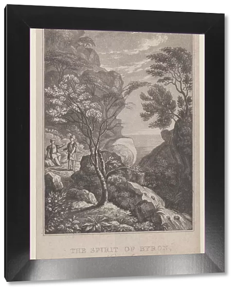 Hidden silhouette: the spirit of Byron in the Greek Isles, ca. 1825. Creator: Henry Burn