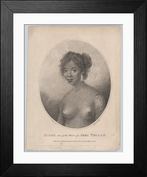 Framed Print : Ludee, One of the Wives of Abba Thulle, May 1, 1788. Creator: Henry Kingsbury Framed Print : Ludee, One of the Wives of Abba Thulle, May 1, 1788. Creator: Henry Kingsbury