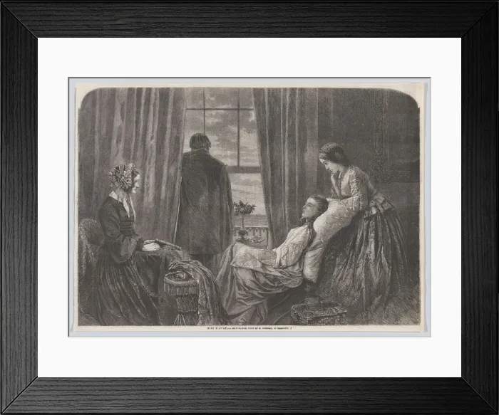 Framed Print : Fading Away, from Illustrated Times, October 5, 1858. Creator: Unknown Framed Print : Fading Away, from Illustrated Times, October 5, 1858. Creator: Unknown