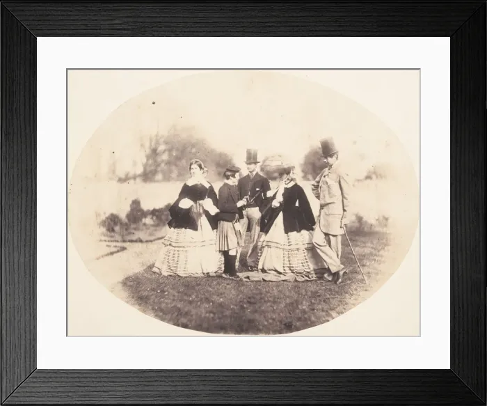 Framed Print : [Elegant Group Outdoors], ca. 1856-1859 Creator: Horatio Ross