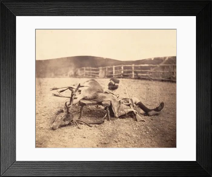 Framed Print : [Peel Ross with Hunting Trophies], ca. 1856-1859. Creator: Horatio Ross