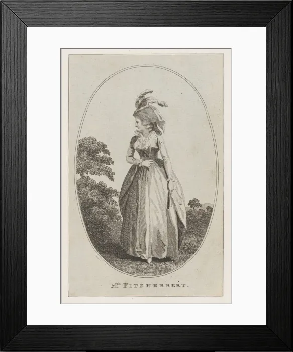 Framed Print : Mrs. Fitzherbert, 1786. Creator: J Cook Framed Print : Mrs. Fitzherbert, 1786. Creator: J Cook