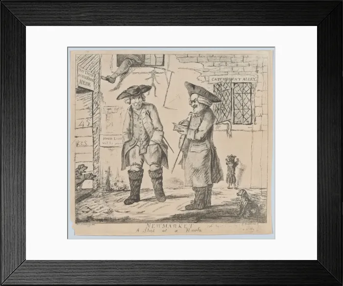 Framed Print : Newmarket: A Shot at a Hawk, August 1, 1801. Creator: James Bretherton Framed Print : Newmarket: A Shot at a Hawk, August 1, 1801. Creator: James Bretherton