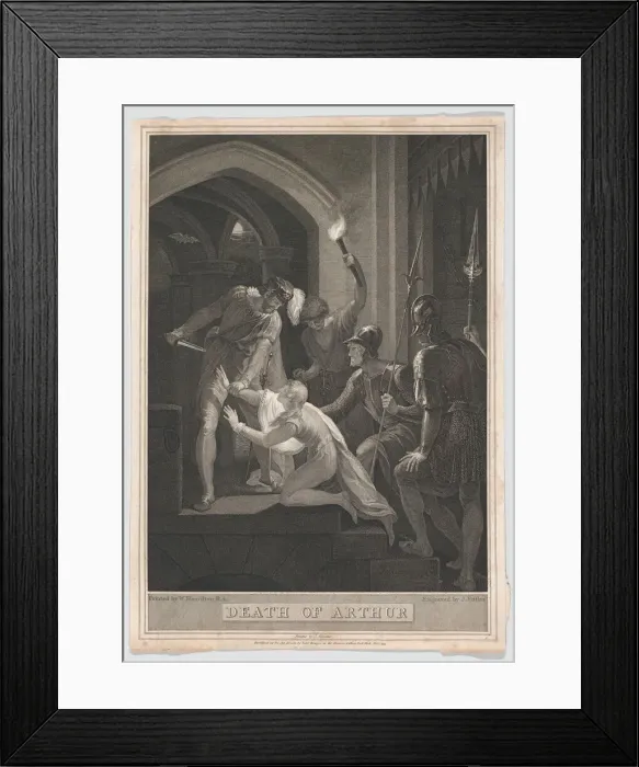 Framed Print : The Death of Arthur, 1793. Creator: James Fittler Framed Print : The Death of Arthur, 1793. Creator: James Fittler