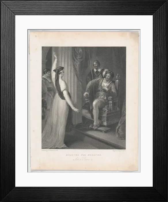 Framed Print : Isabella and Angelo (Shakespeare, Measure for Measure, Act 2, Scene 2), 1794. 1794. Creator: James Fittler Framed Print : Isabella and Angelo (Shakespeare, Measure for Measure, Act 2, Scene 2), 1794. 1794. Creator: James Fittler