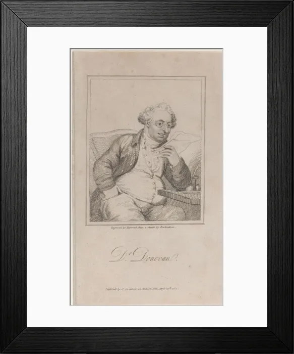 Framed Print : Portrait of Dr. Jeremiah Donovan, an army surgeon, 1809. Creator: James Hopwood the Elder Framed Print : Portrait of Dr. Jeremiah Donovan, an army surgeon, 1809. Creator: James Hopwood the Elder