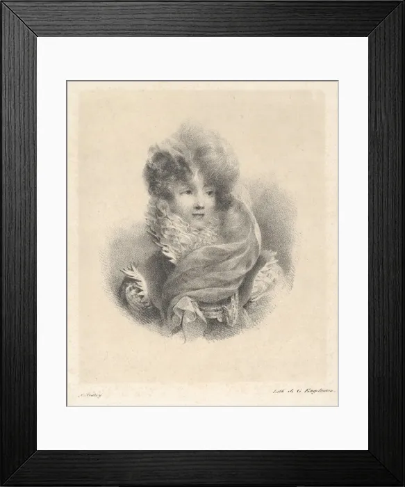 Framed Print : Portrait of Mademoiselle de Pavant, 1825. Creator: Jean-Baptiste Isabey Framed Print : Portrait of Mademoiselle de Pavant, 1825. Creator: Jean-Baptiste Isabey
