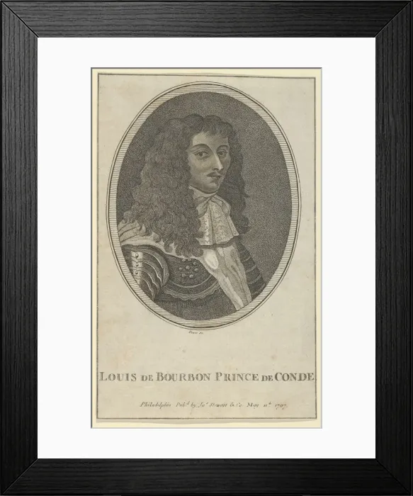 Framed Print : Louis de Bourbon, Prince de Conde, May 11, 1797. Creator: Joseph Bowes Framed Print : Louis de Bourbon, Prince de Conde, May 11, 1797. Creator: Joseph Bowes