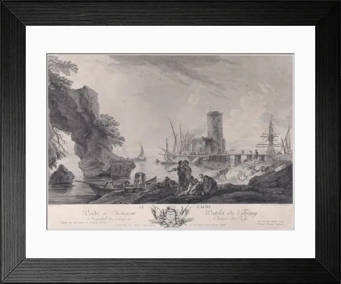 Framed Print : The Calm, ca. 1750-1790. Creator: Elisabeth Cousinet Lempereur Framed Print : The Calm, ca. 1750-1790. Creator: Elisabeth Cousinet Lempereur