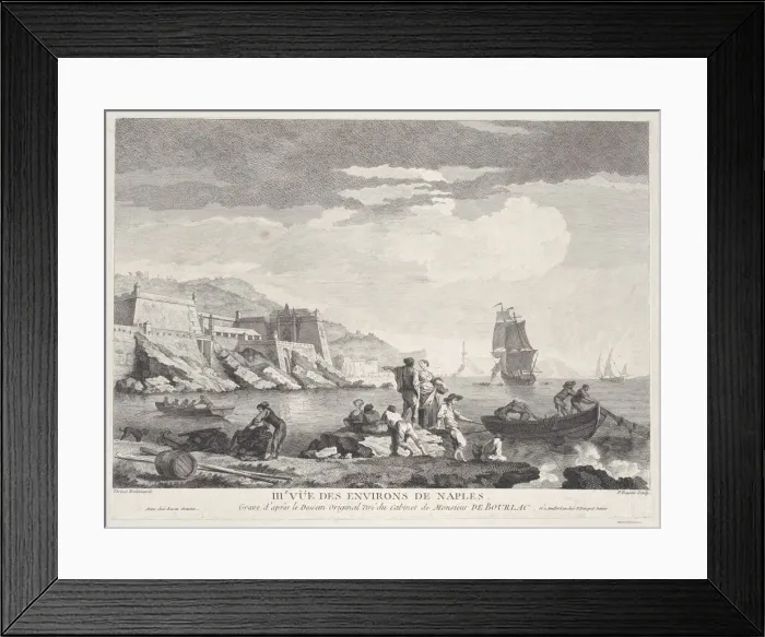 Framed Print : Third View of the Surroundings of Naples, ca. 1760-80. Creator: Pierre Francois Basan Framed Print : Third View of the Surroundings of Naples, ca. 1760-80. Creator: Pierre Francois Basan