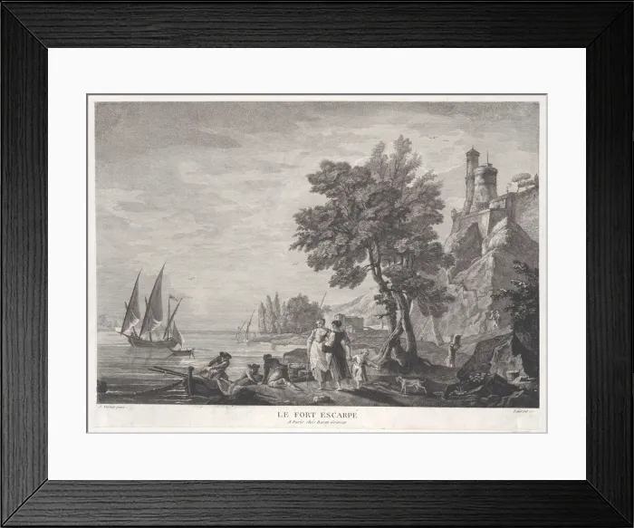 Framed Print : The Steep Fort, ca. 1750-1800. Creator: Pierre Francois Laurent Framed Print : The Steep Fort, ca. 1750-1800. Creator: Pierre Francois Laurent