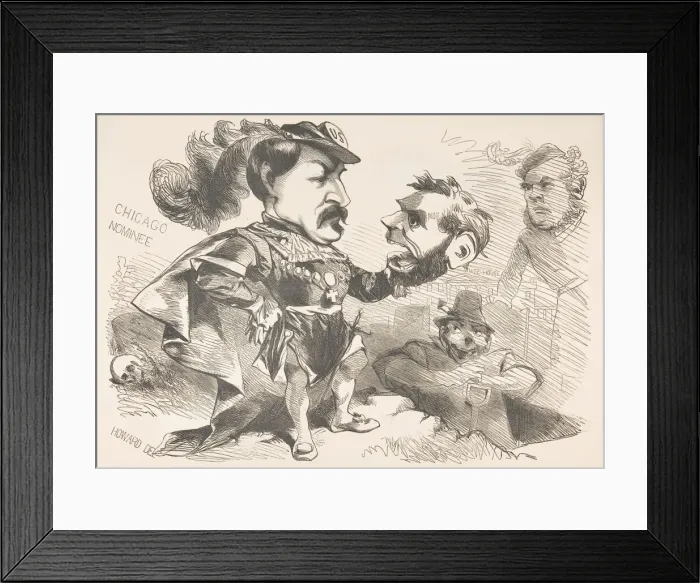 Framed Print : Chicago Nominee: I knew him, Horatio;a fellow of infinite jest... Where be your gibes now... 1864. Creator: John L Magee Framed Print : Chicago Nominee: I knew him, Horatio;a fellow of infinite jest... Where be your gibes now... 1864. Creator: John L Magee