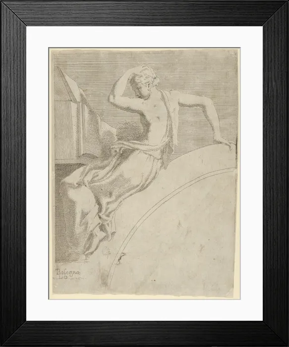 Framed Print : Calliope, from the series Twelve Muses and Goddesses, ca. 1542-45. Creator: Leon Davent Framed Print : Calliope, from the series Twelve Muses and Goddesses, ca. 1542-45. Creator: Leon Davent
