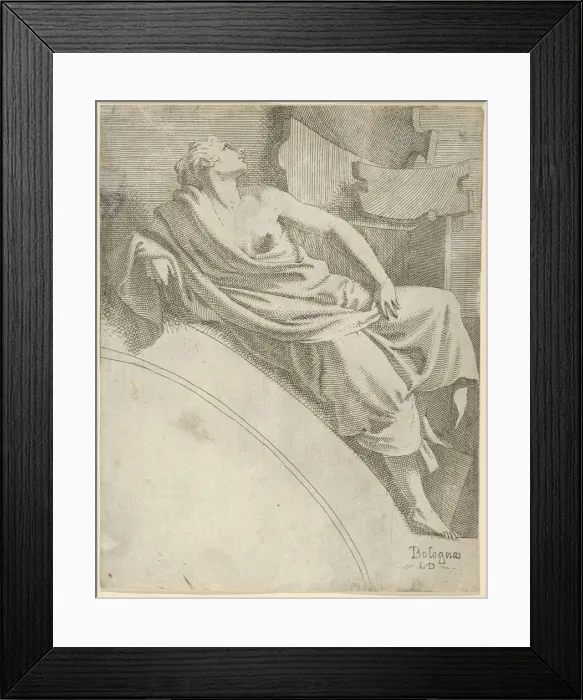 Framed Print : Clio, ca. 1540-45. Creator: Leon Davent Framed Print : Clio, ca. 1540-45. Creator: Leon Davent
