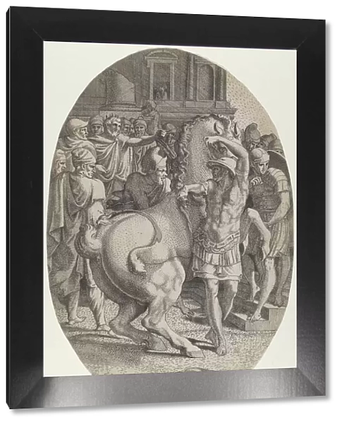 Alexander Mastering Bucephalus, ca. 1540-45. Creator: Leon Davent