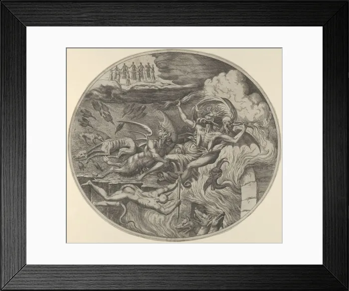 Framed Print : Envy, from the Seven Deadly Sins, ca. 1550-55. Creator: Leon Davent Framed Print : Envy, from the Seven Deadly Sins, ca. 1550-55. Creator: Leon Davent