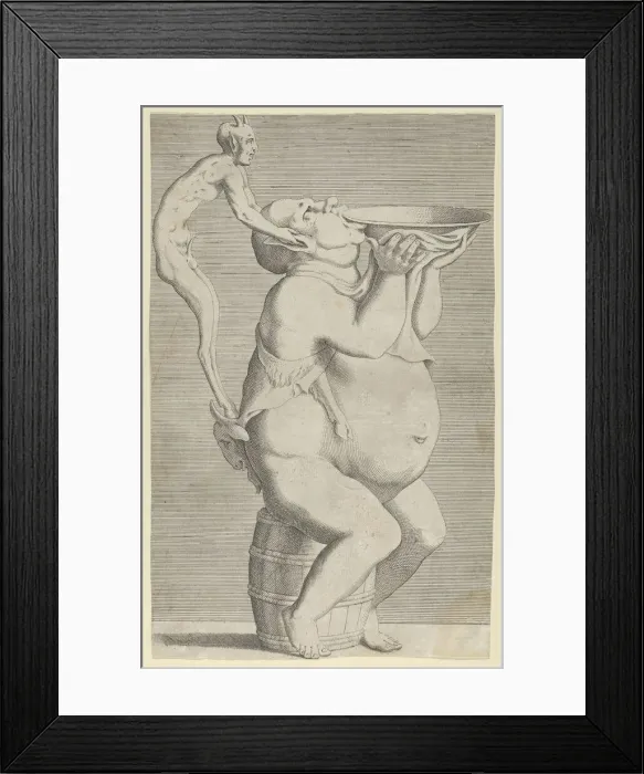 Framed Print : Silenus, as a Vase, Satyr Handle, 1540-56. Creator: Leon Davent Framed Print : Silenus, as a Vase, Satyr Handle, 1540-56. Creator: Leon Davent