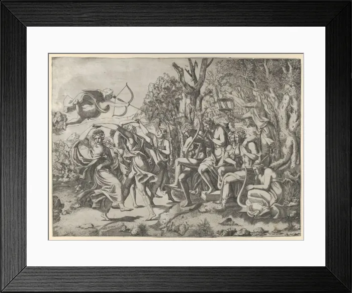 Framed Print : The Dance, 1540-56. Creator: Leon Davent Framed Print : The Dance, 1540-56. Creator: Leon Davent